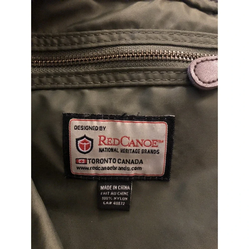 NASA Red Canoe Helmet Bag Patch Olive Green Unisex Large Tote Bag New W/Tags